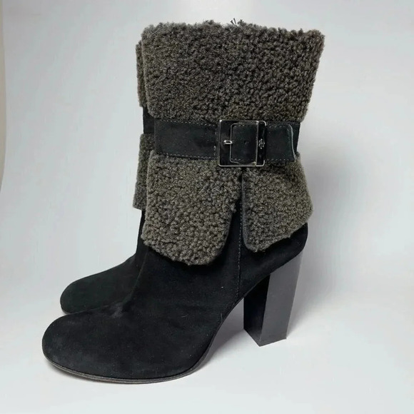 Donald J Pliner Carmen Sherpa Heeled Buckle Booties - Picture 3 of 12